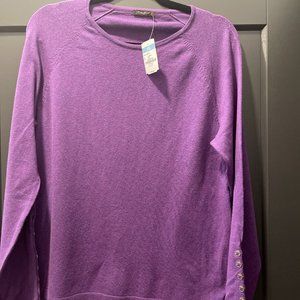 Womens J McLaughlin Purple Sweater Size Large (NWT)